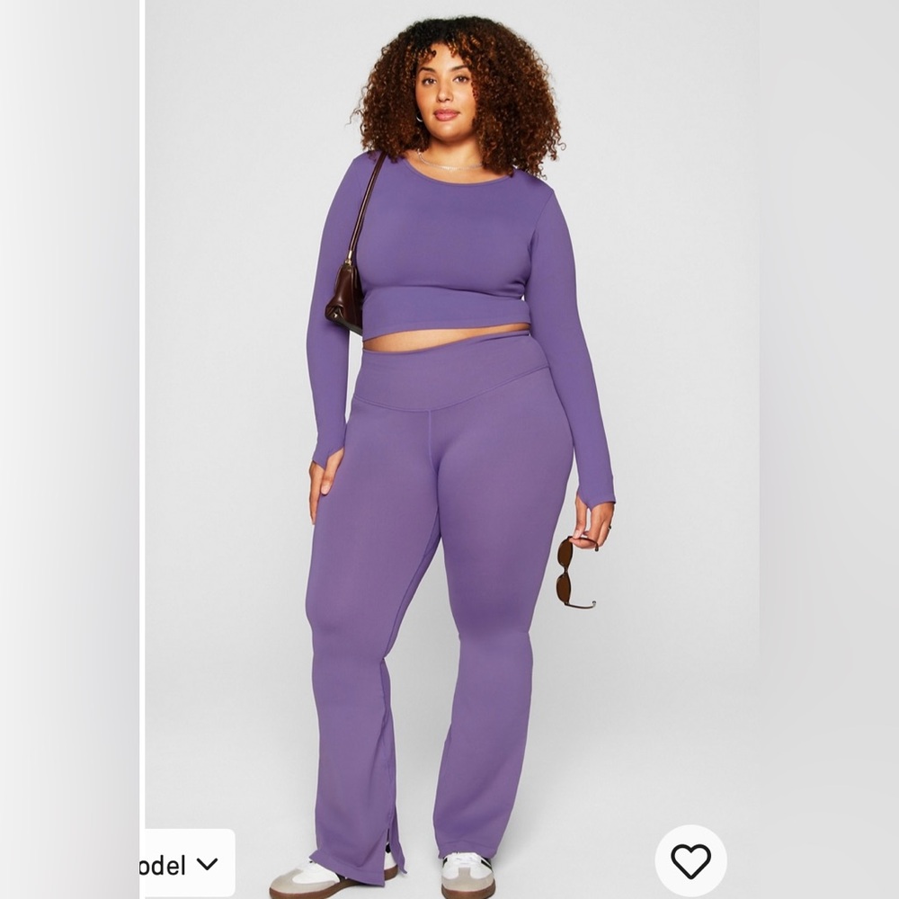 Fabletics Women's Plus Size Sleek Seamless High-Waisted Flare Pant (3x Tall) NWT - Picture 4 of 5